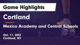 Cortland  vs Mexico Academy and Central Schools Game Highlights - Oct. 11, 2023