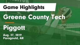 Greene County Tech  vs Piggott  Game Highlights - Aug. 27, 2019