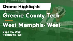 Greene County Tech  vs West Memphis- West Game Highlights - Sept. 22, 2020