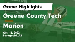 Greene County Tech  vs Marion Game Highlights - Oct. 11, 2022