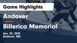 Andover  vs Billerica Memorial  Game Highlights - Jan. 29, 2020