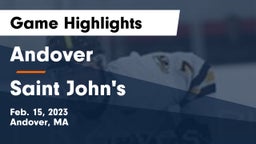 Andover  vs Saint John's  Game Highlights - Feb. 15, 2023