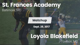 Matchup: St. Frances Academy vs. Loyola Blakefield  2017