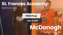 Matchup: St. Frances Academy vs. McDonogh  2017