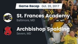 Recap: St. Frances Academy  vs. Archbishop Spalding  2017