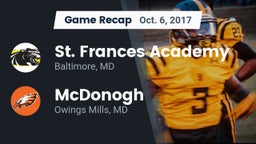 Recap: St. Frances Academy  vs. McDonogh  2017