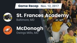 Recap: St. Frances Academy  vs. McDonogh  2017