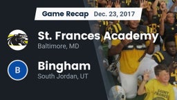 Recap: St. Frances Academy  vs. Bingham  2017