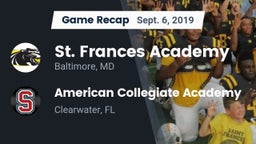 Recap: St. Frances Academy  vs. American Collegiate Academy 2019