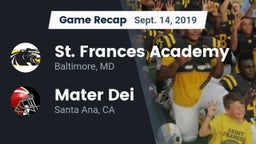 Recap: St. Frances Academy  vs. Mater Dei  2019