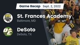 Recap: St. Frances Academy  vs. DeSoto  2022