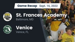 Recap: St. Frances Academy  vs. Venice  2022