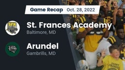 Recap: St. Frances Academy  vs. Arundel  2022