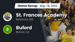 Recap: St. Frances Academy  vs. Buford  2023