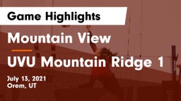 Mountain View  vs UVU Mountain Ridge 1 Game Highlights - July 13, 2021