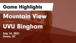Mountain View  vs UVU Bingham Game Highlights - July 14, 2021