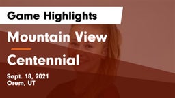 Mountain View  vs Centennial  Game Highlights - Sept. 18, 2021
