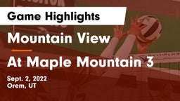 Mountain View  vs At Maple Mountain 3 Game Highlights - Sept. 2, 2022