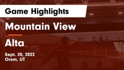 Mountain View  vs Alta  Game Highlights - Sept. 20, 2022