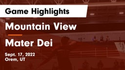 Mountain View  vs Mater Dei  Game Highlights - Sept. 17, 2022
