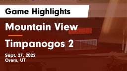 Mountain View  vs Timpanogos 2 Game Highlights - Sept. 27, 2022