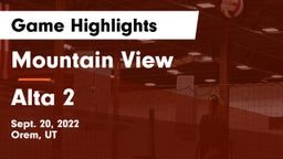 Mountain View  vs Alta 2 Game Highlights - Sept. 20, 2022