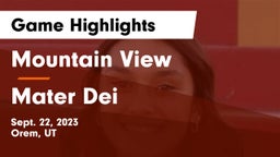 Mountain View  vs Mater Dei  Game Highlights - Sept. 22, 2023