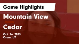 Mountain View  vs Cedar  Game Highlights - Oct. 26, 2023