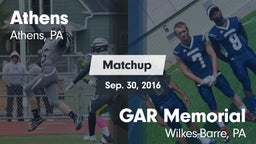 Matchup: Athens  vs. GAR Memorial  2016