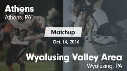 Matchup: Athens  vs. Wyalusing Valley Area  2016