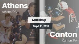 Matchup: Athens  vs. Canton  2018