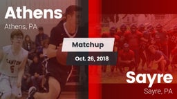 Matchup: Athens  vs. Sayre  2018
