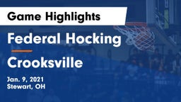 Federal Hocking  vs Crooksville  Game Highlights - Jan. 9, 2021