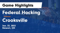 Federal Hocking  vs Crooksville  Game Highlights - Jan. 22, 2022