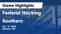 Federal Hocking  vs Southern  Game Highlights - Jan. 13, 2023