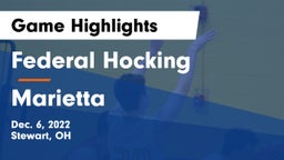 Federal Hocking  vs Marietta  Game Highlights - Dec. 6, 2022