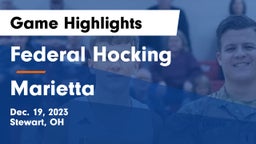 Federal Hocking  vs Marietta  Game Highlights - Dec. 19, 2023