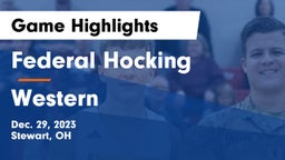 Federal Hocking  vs Western  Game Highlights - Dec. 29, 2023