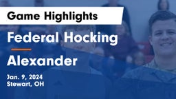 Federal Hocking  vs Alexander  Game Highlights - Jan. 9, 2024