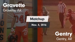 Matchup: Gravette  vs. Gentry  2016