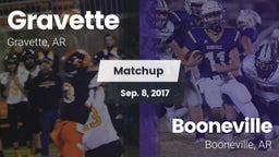 Matchup: Gravette  vs. Booneville  2017