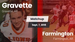 Matchup: Gravette  vs. Farmington  2018