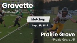 Matchup: Gravette  vs. Prairie Grove  2018