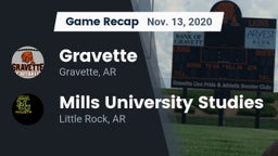 Recap: Gravette  vs. Mills University Studies  2020