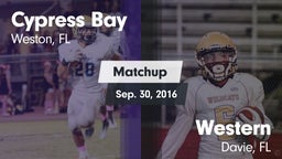 Matchup: Cypress Bay High vs. Western  2016
