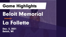 Beloit Memorial  vs La Follette  Game Highlights - Dec. 3, 2021