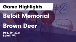 Beloit Memorial  vs Brown Deer  Game Highlights - Dec. 29, 2021