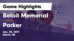 Beloit Memorial  vs Parker  Game Highlights - Jan. 20, 2022