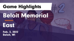 Beloit Memorial  vs East  Game Highlights - Feb. 3, 2022