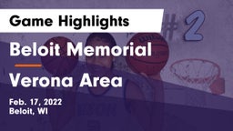 Beloit Memorial  vs Verona Area  Game Highlights - Feb. 17, 2022